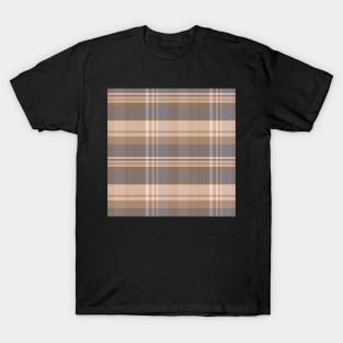 Light Academia Aesthetic Iona 2 Hand Drawn Textured Plaid Pattern T-Shirt